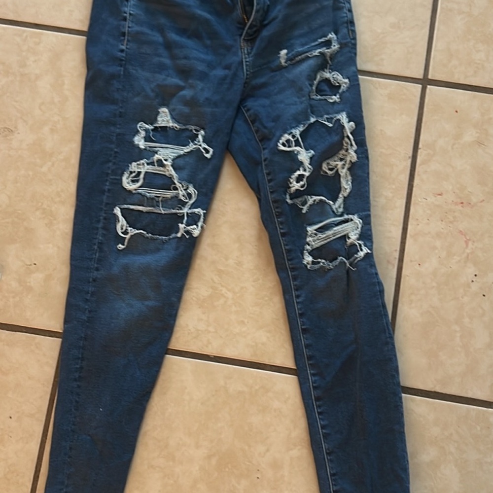 Distressed Blue Jeans for Women